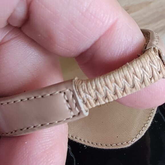 Christian Louboutin Nude/White/Black Patent Leather Lady Peep Slingback 150mm - Picture 15 of 15